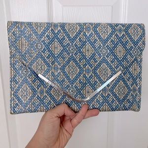 BCBGeneration Raffia Envelope Clutch